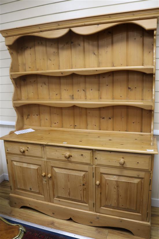 A pine dresser, W.153cm